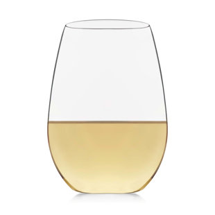 Libbey Hammered Base All-Purpose Stemless Wine Glass, 17.75-ounce