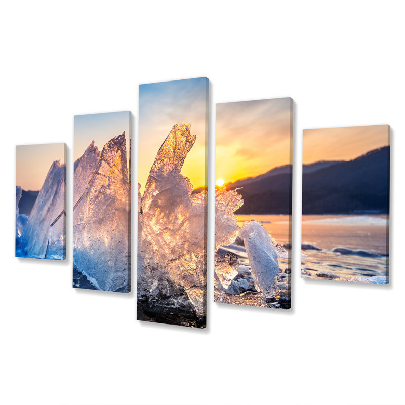 Icy Alaskan Wilderness I - Landscapes Canvas Print - 5 Panels