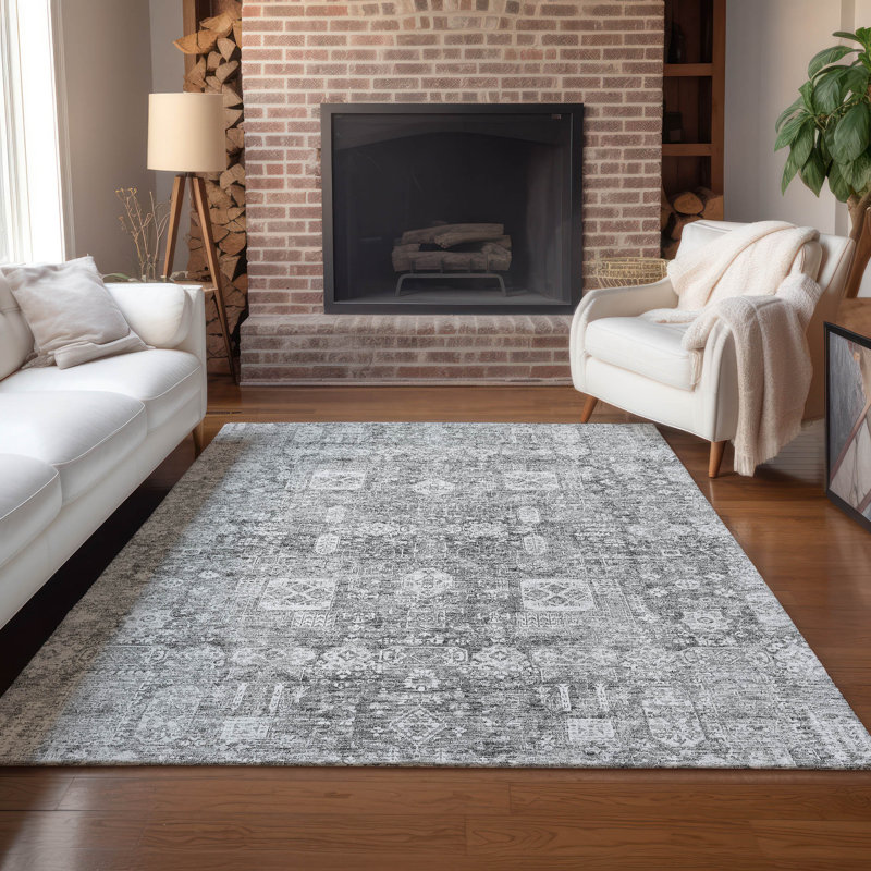 Ivanca Floral Indoor / Outdoor Rug, Rectangle 8' x 10'