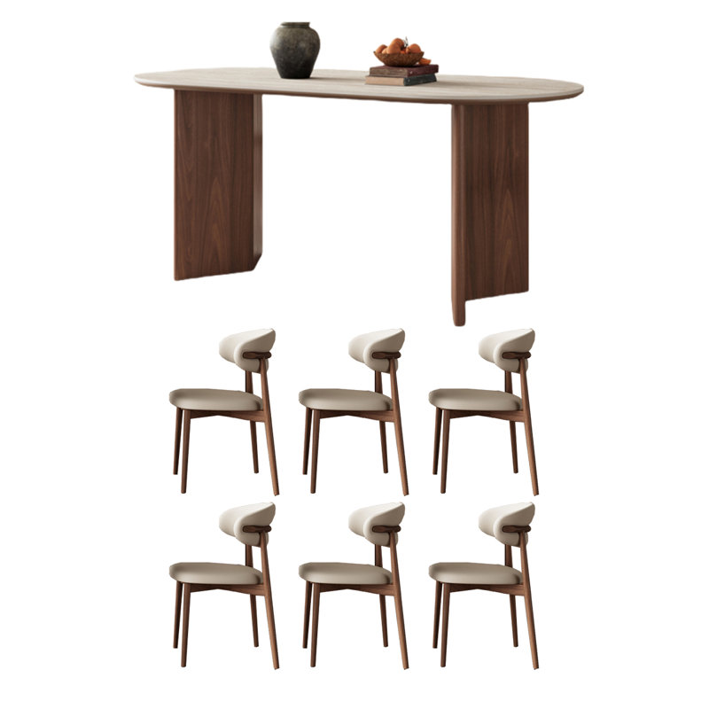 Ensemble de table de salle à manger ovale
