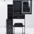 Left Bedside Cabinet Vanity With Comfortable Seat & Touchable Sliding Led Mirror, Variable Brightness And Switching, Black , American Design Small Size Table Adjustable Three Color Options, Cushioned