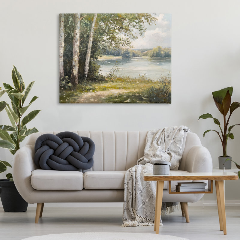 «Place To Relax Lake View Canvas» par Petal Prints Design, H 36 po x l 48 po