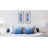 Corradina Blue Seashell Mosaic Wall Art Panel Set with Champagne Frame - Handcrafted 2 Piece Vertical Coastal Decor 17.75" x 8.75"