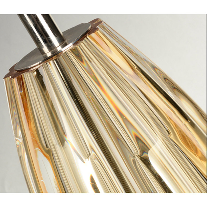 Cognac Simple Clear Tinted Bronze Glass Lamp