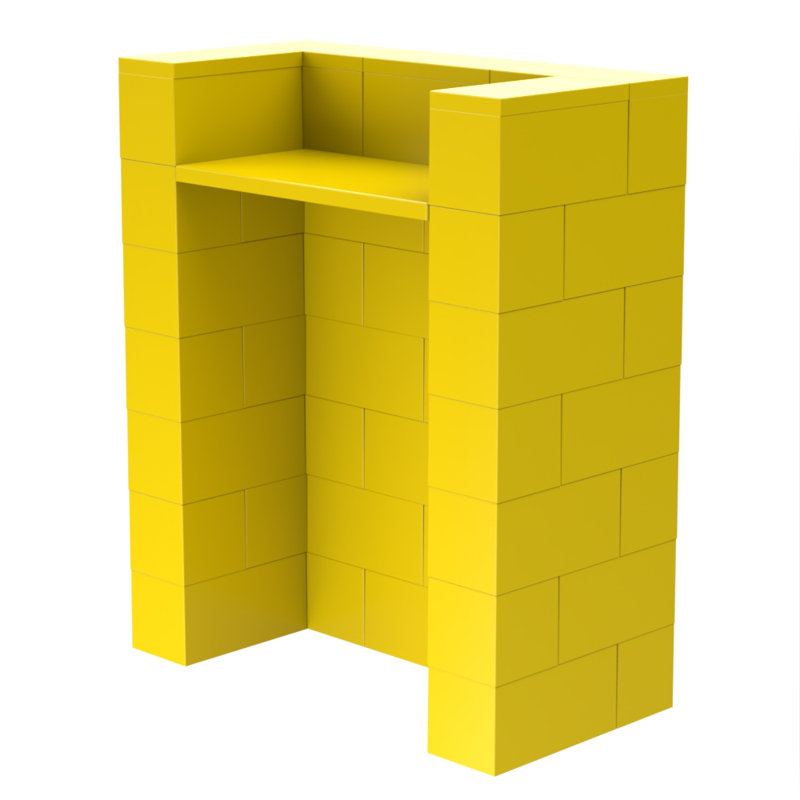 Podium en plastique 43 po, Bleu clair