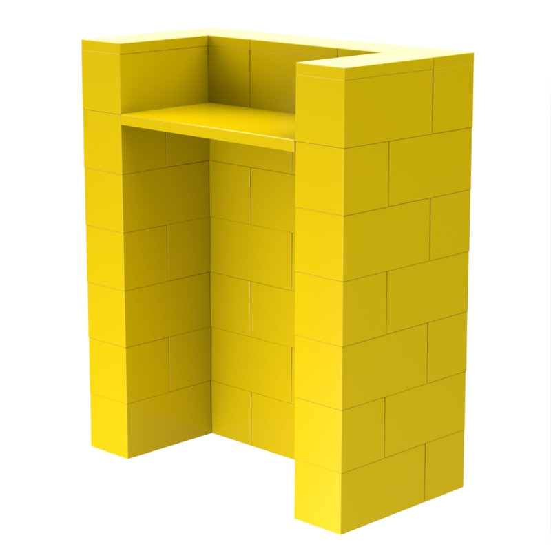 Podium en plastique 43 po, Jaune