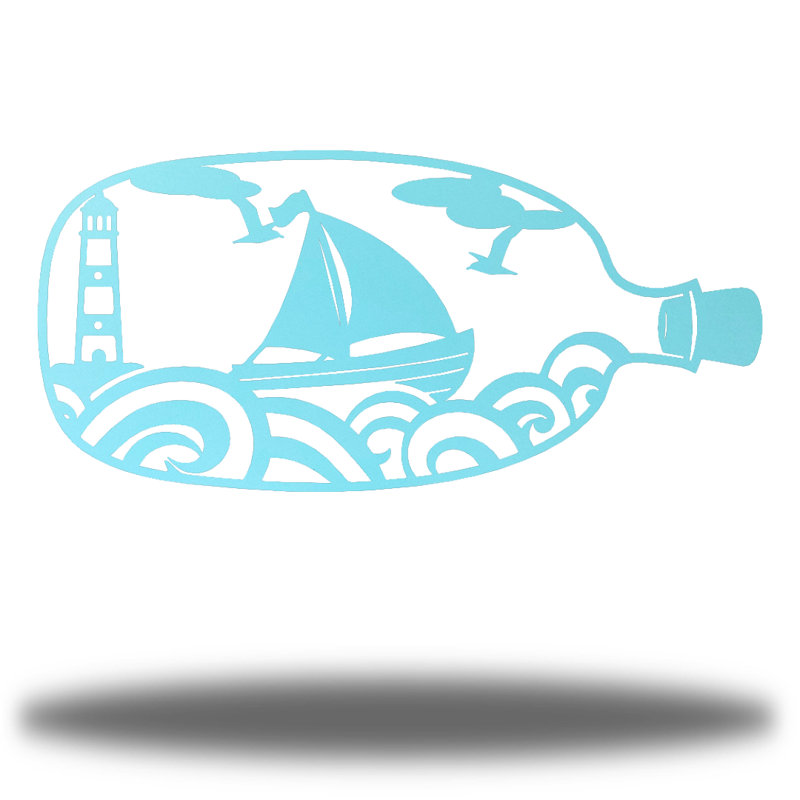 Décoration murale Amartya, H 11,5 po x l 24 po x P 0,0125 po, Écume de mer
