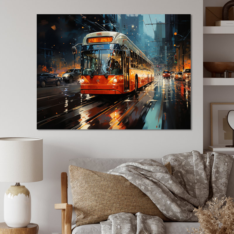 Toronto Bus Urban Vibes - Imprimé, H 16 po x l 32 po x P 1 po, Toile tendue