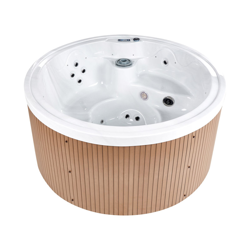 Outdoor Hot Tub with LED MARFIL White