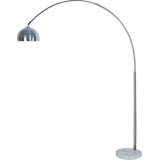 Funston 81'' Brush Steel Arched Floor Lamp