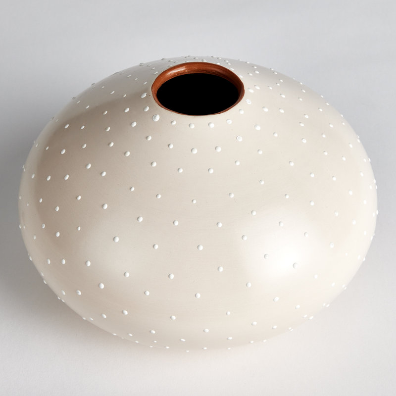 Vase Zayas, Blanc, Hauteur totale - 6 po