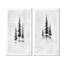 «Black Grey Winter White Pine Trees Forest», impression sur toile 2 pièces-1056808200-1056808210
