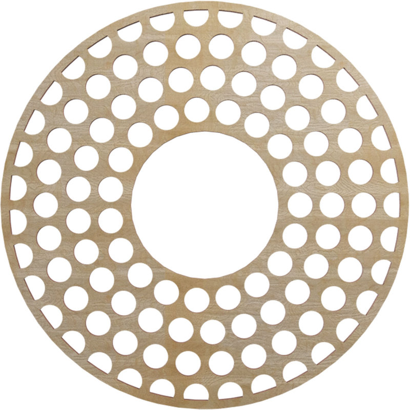 Médaillon de plafond en bois Fink, Hickory, H 18 po x l 18 po x P 0,38 po