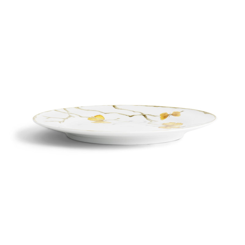 Butterfly Ginkgo Handmade Porcelain Dinner Plate
