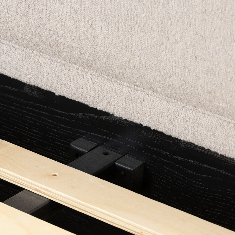 Rosedale Upholstered Bed, Knoll Sand/Ebony Oak Veneer, King