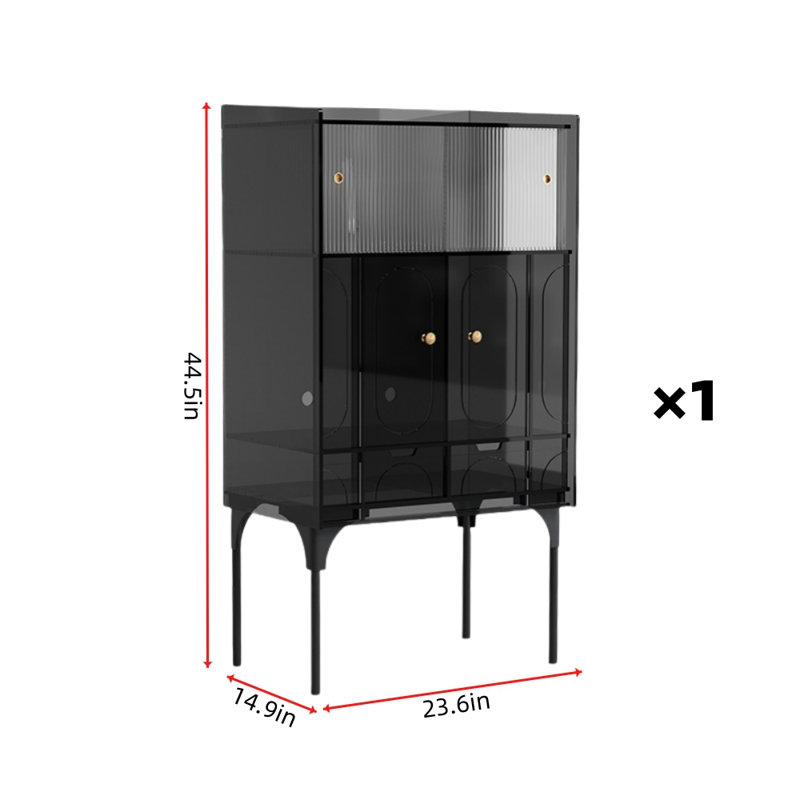 Armoire d'appoint Nordic Light Luxury, Noir