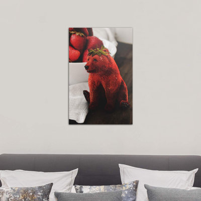 Strawbeary by Shaun Ryken - Wrapped Canvas Print