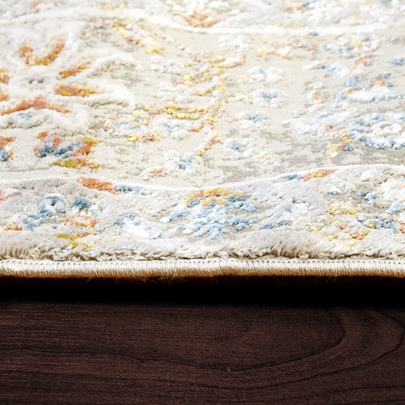 Tapis gris / bleu Layana, Rectangulaire 9 pi x 12 pi 10 po