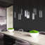 Lustre moderne linéaire à 8 lumières DEL en cristal, suspension pour îlot de cuisine, intensité variable