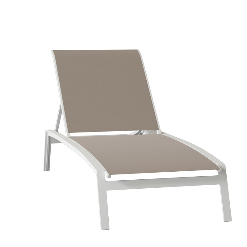 Chaise longue simple inclinable 79 po Elance, Neige, Eau gazeuse