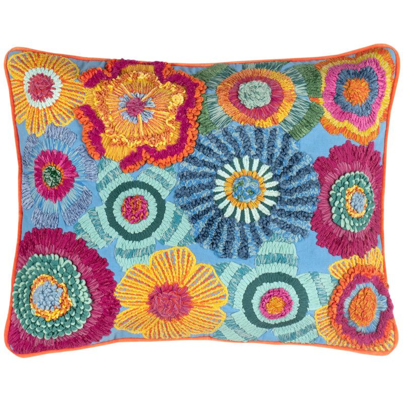 Bramble Embroidered Decorative Pillow, Multi, Pillow Cover Only - No Insert