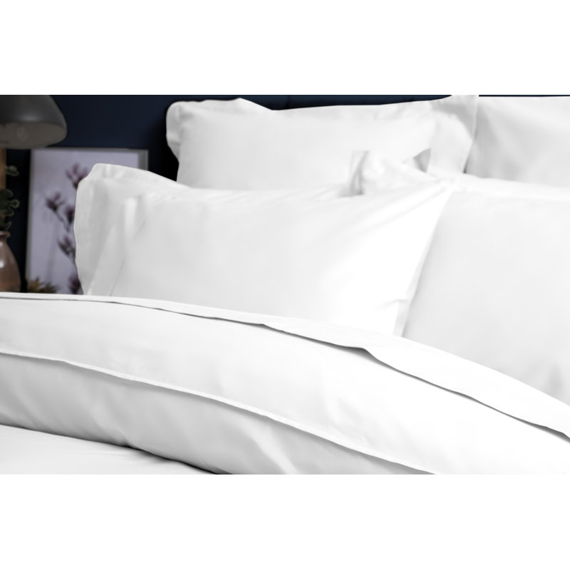450 TC Pima Cotton Range 100% Cotton Sateen Flat Sheet, Double (4'6), White