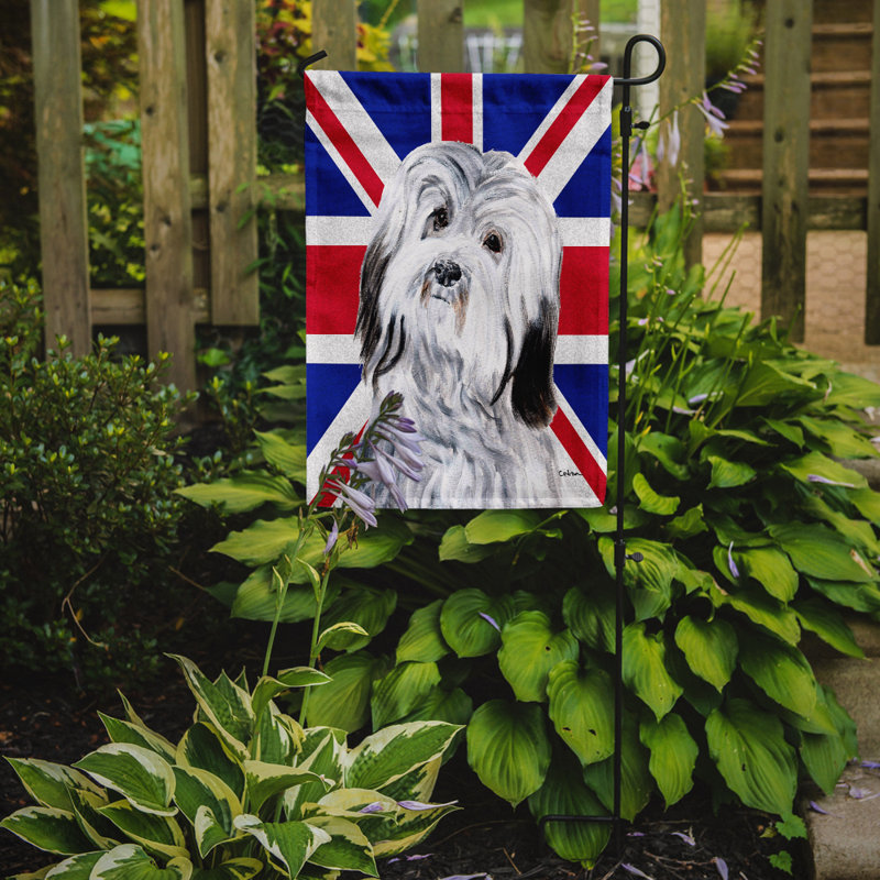 Drapeau de jardin 2 côtés english union jack, Bichon havanais