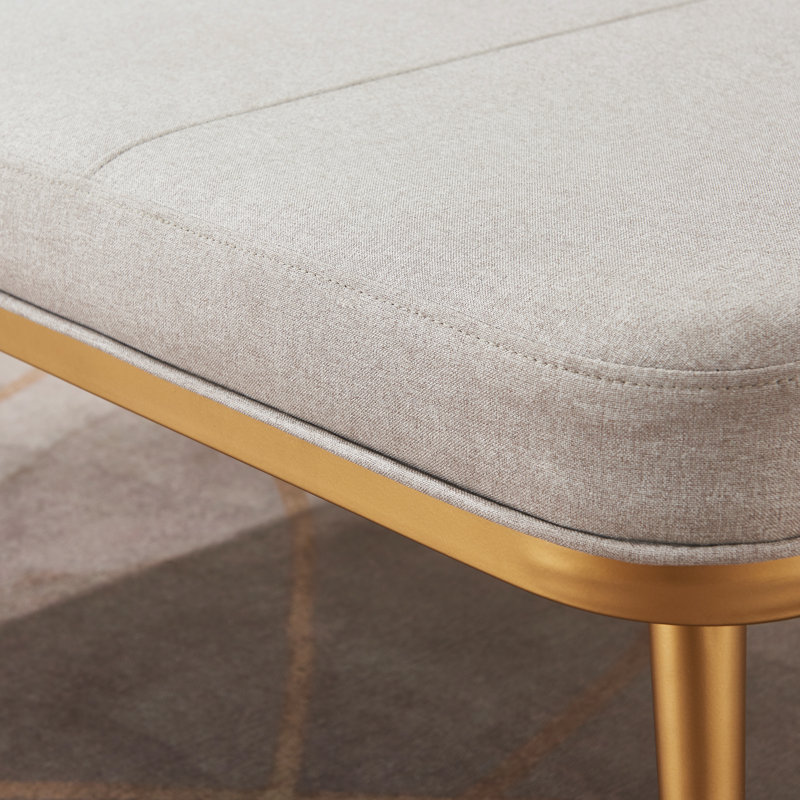 Repose-pieds de cocktail Myung, Beige