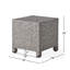Table d'appoint - table cube en PE noir avec cadre en fer, 18 po x 18 po x 18 po, et assemblage