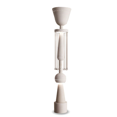 Lampes sur pied en métal blanc