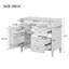 Base de meuble-lavabo moderne 36 po Ansel avec cadre en bois massif et tablettes réglables (lavabo non inclus)-123512789