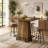47" Bar Table, Rustic Industrial Pub Table with Footrest for Kitchen Bar Restaurant