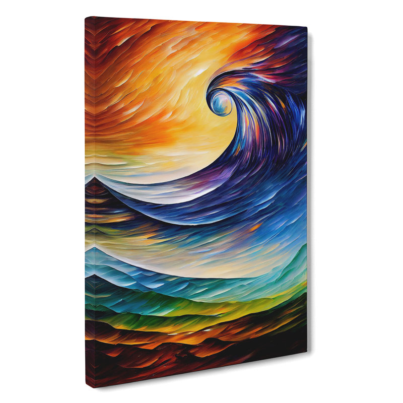 Ocean Wave Abstract No.4 - Wrapped Canvas, 60cm H x 40cm W x 3cm D