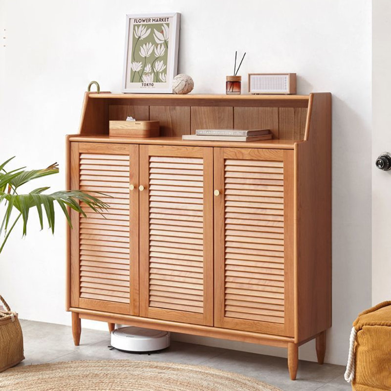 Armoire de rangement réglable pour chaussures en laiton respirant