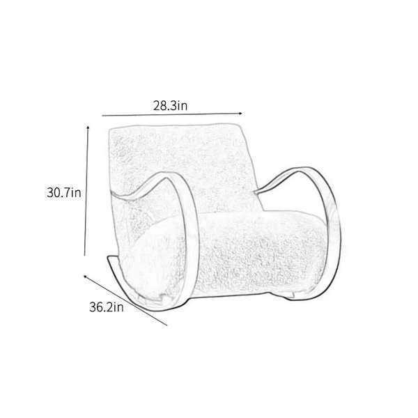 ChairVogue French retro solid wood rocking chair casual | Wayfair