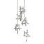 Luminaire suspendu en grappe à 5 lumières Tura-88501220-88501227-93415363