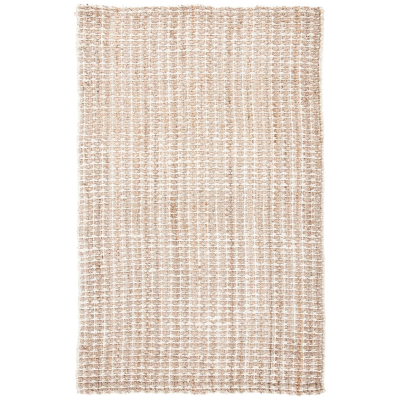 Tapis beige en jute touffeté à la main Carle, Rectangle 4 pi x 6 pi