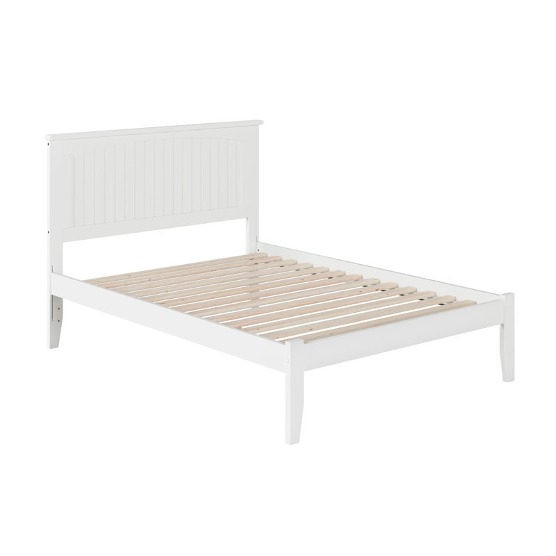  Odalys Solid Wood Platform Bed, Full, White