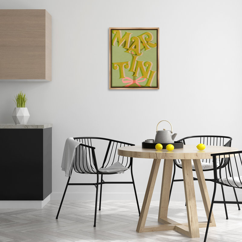 Cadre flottant Classic Classic Martini, design par Lil 'Rue, H 21 po x l 17 po, Cadre flottant orme Montalcino
