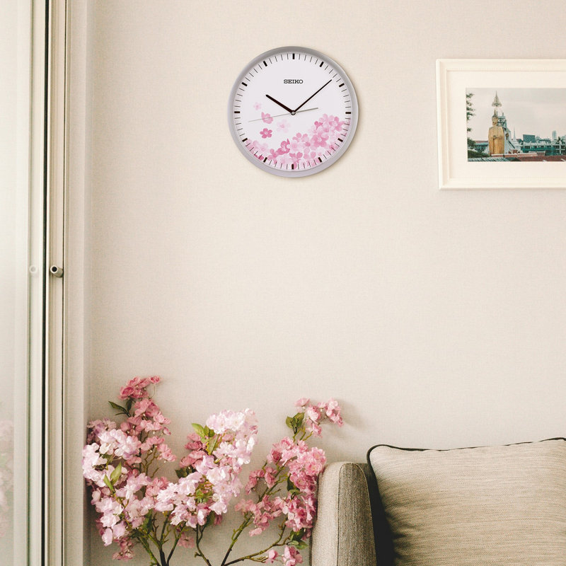 PIA020SRH Wall Clock, Silver-Tone, Silver