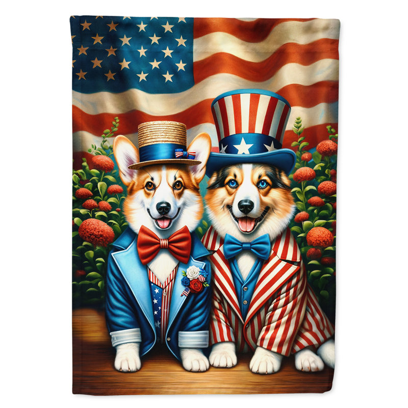 Drapeau All American Garden, Corgi blond