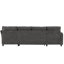 Canapé-lit modulaire en U beige et gris de 109,9 po avec beaucoup de rangement et de commodités-1384436324