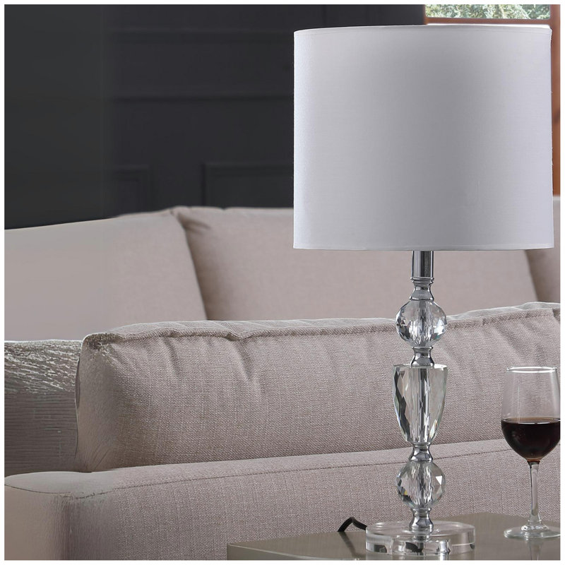 Lampe de table moderne en cristal taillé 23,5 po Cale