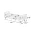 Banc de rangement rembourré l 65,7 po avec couvercles-120782187