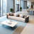 Grey Business-Style Three-Seater Reception Sofa