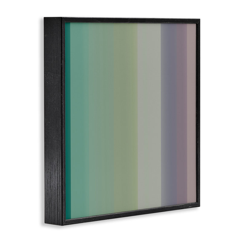 Vert et mauve dégradé, estampe numérique de Third & Wall Studios, H 12 po x l 12 po, Giclée encadrée noir minuit