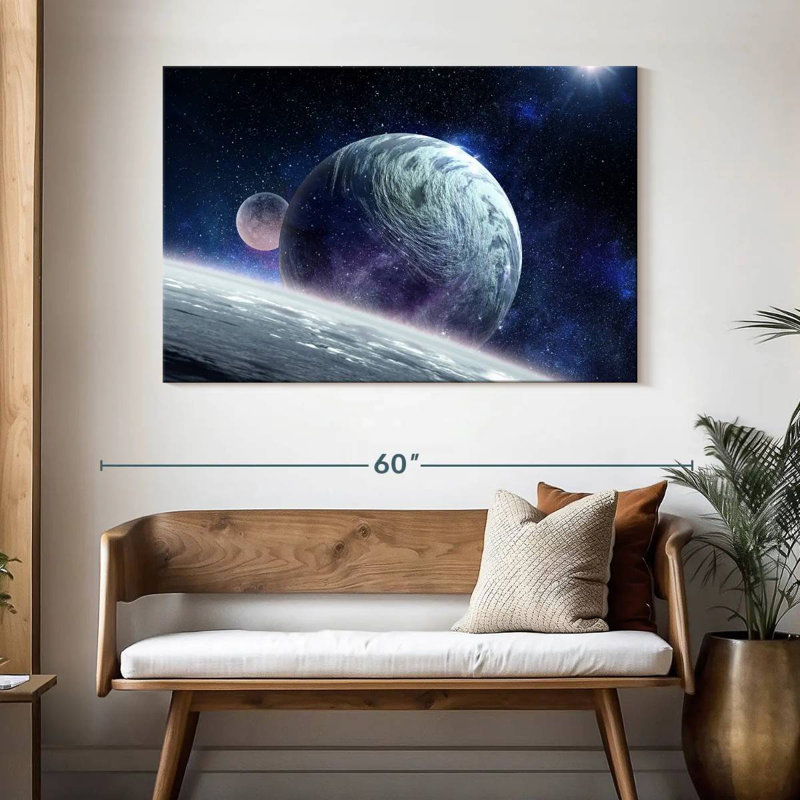 Oberle Cosmic Planet Pluto, 32" H x 48" W