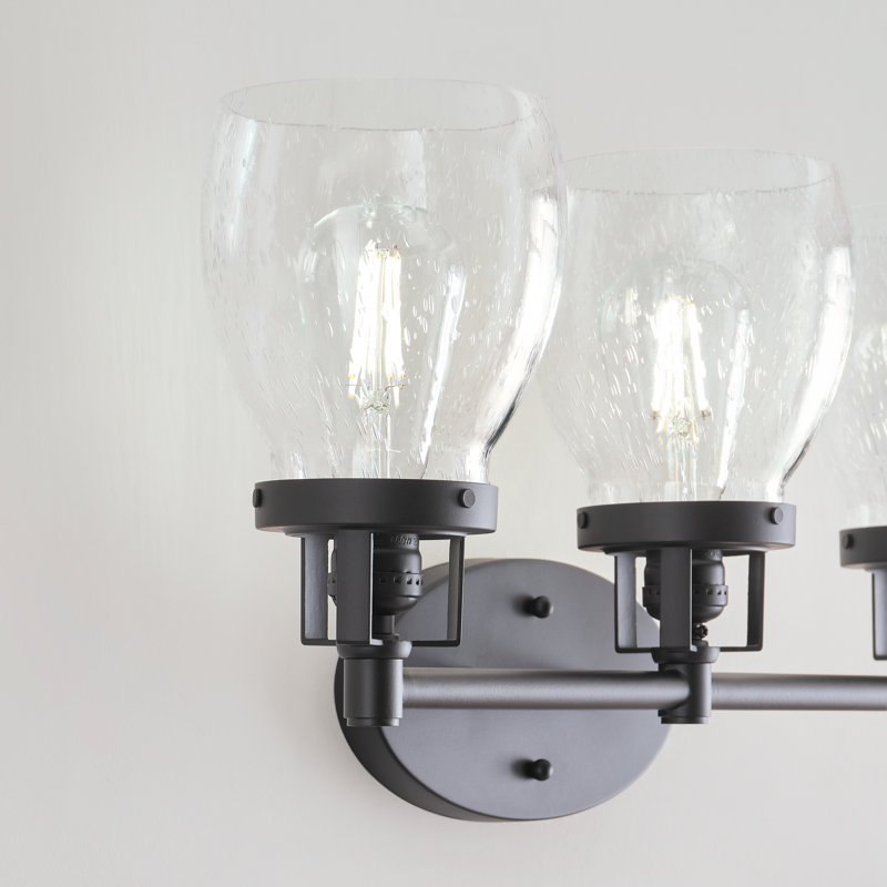 Shameka 3 - Light Dimmable Vanity Light, Midnight Black, No