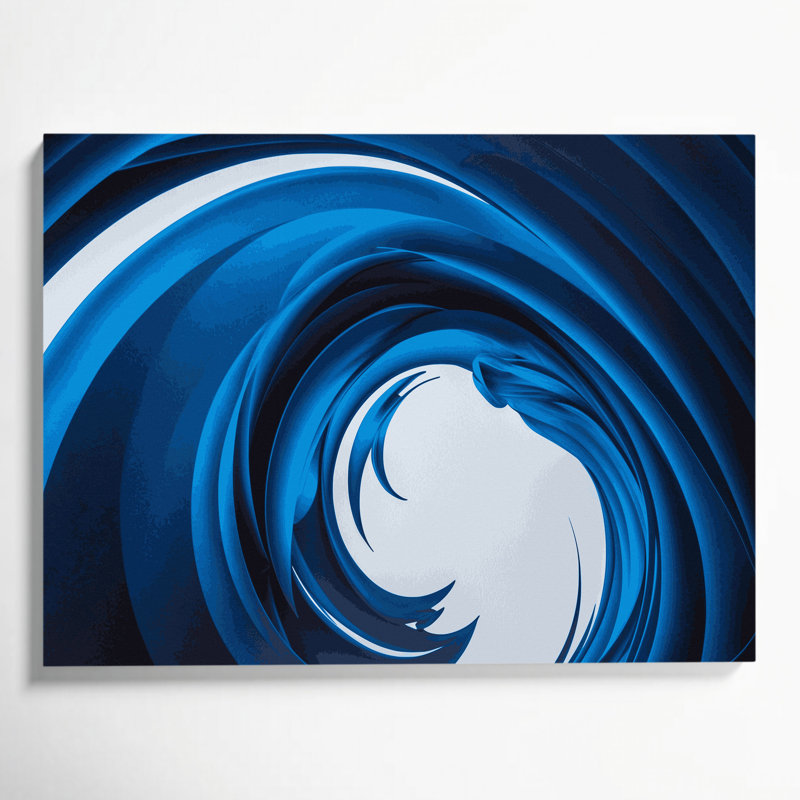 Art mural sur toile dégradé abstrait bleu, H 11 po x l 14 po