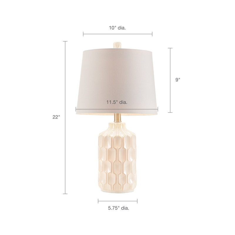 Lampe de table en céramique avec base ivoire Siena